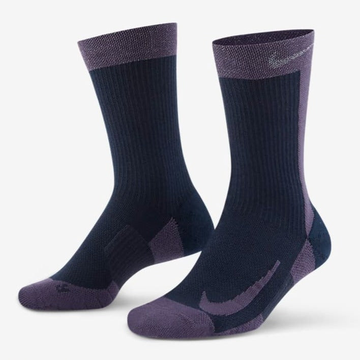 Nike Court Multiplier Max Crew Socks 2 Pack Obsidian White RacquetGuys