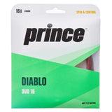 Prince Diablo Duo 16/1.30 Tennis String (Black/Red)