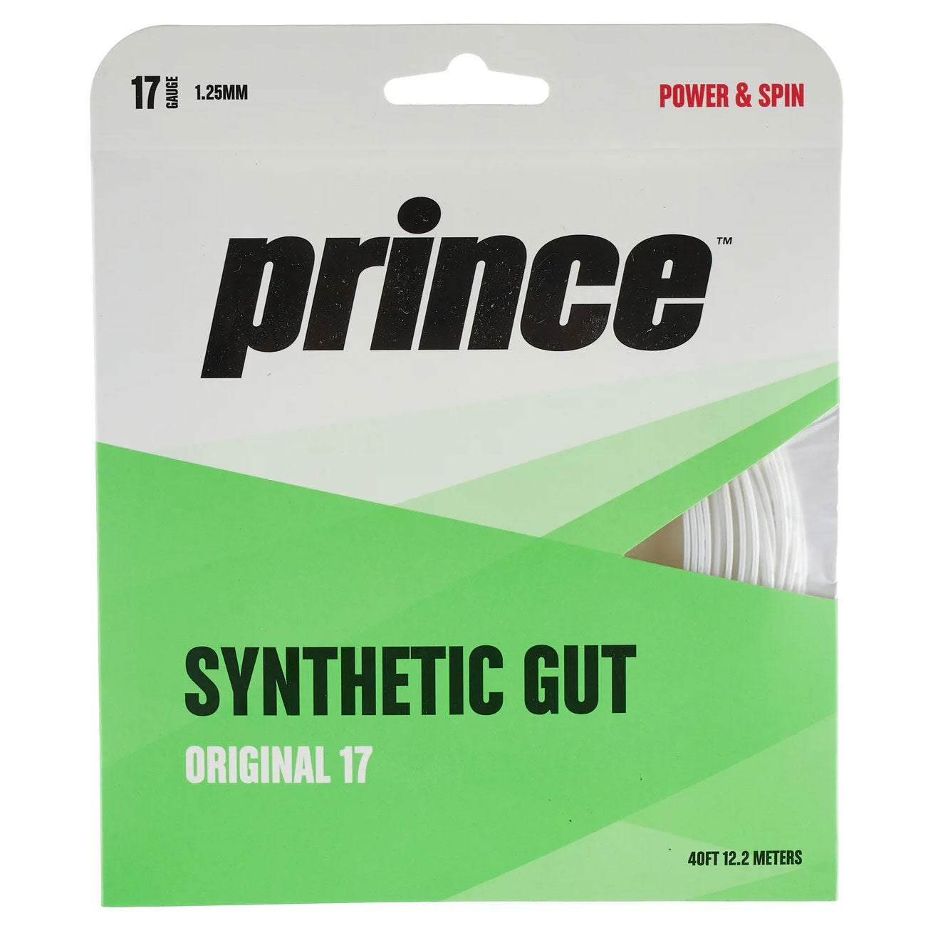 Prince Synthetic Gut 17 Original Tennis String (White) - RacquetGuys.ca