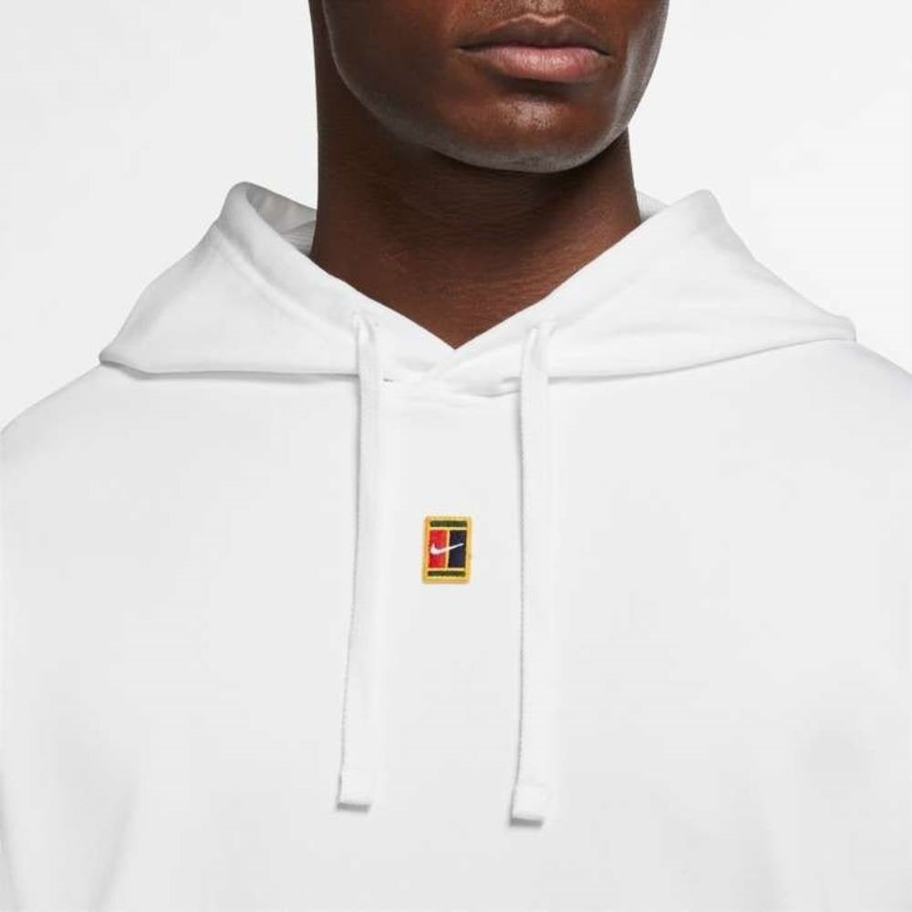 Nike Men's Fleece Heritage Tennis Hoodie (White) - RacquetGuys.ca