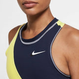 Nike Womens Dri-FIT Paris Slam Tank (Obsidian/Yellow) - RacquetGuys.ca