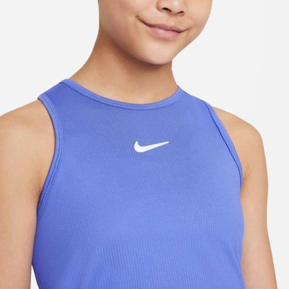 Nike Girl's Dri-FIT Victory Tank (Sapphire/White) - RacquetGuys.ca