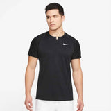 Nike Men's Dri-FIT Slam Zip Top (Black/White)