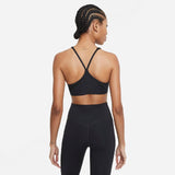 Nike Women's Dri-FIT Indy Light Support Padded V-Neck Sports Bra (Black) - RacquetGuys.ca