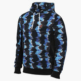 Nike Men's Dri-FIT Heritage Fleece OZ Hoodie (Black/Blue)