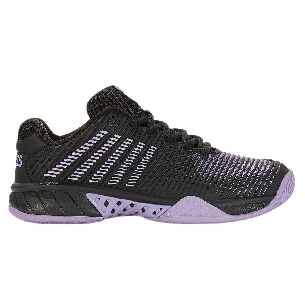 K-Swiss Hypercourt Express 2 Women's Tennis Shoe (Black/Purple) - RacquetGuys.ca