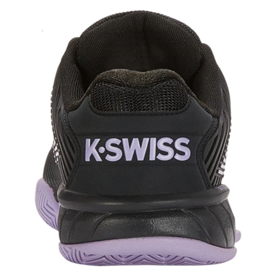 K-Swiss Hypercourt Express 2 Women's Tennis Shoe (Black/Purple) - RacquetGuys.ca