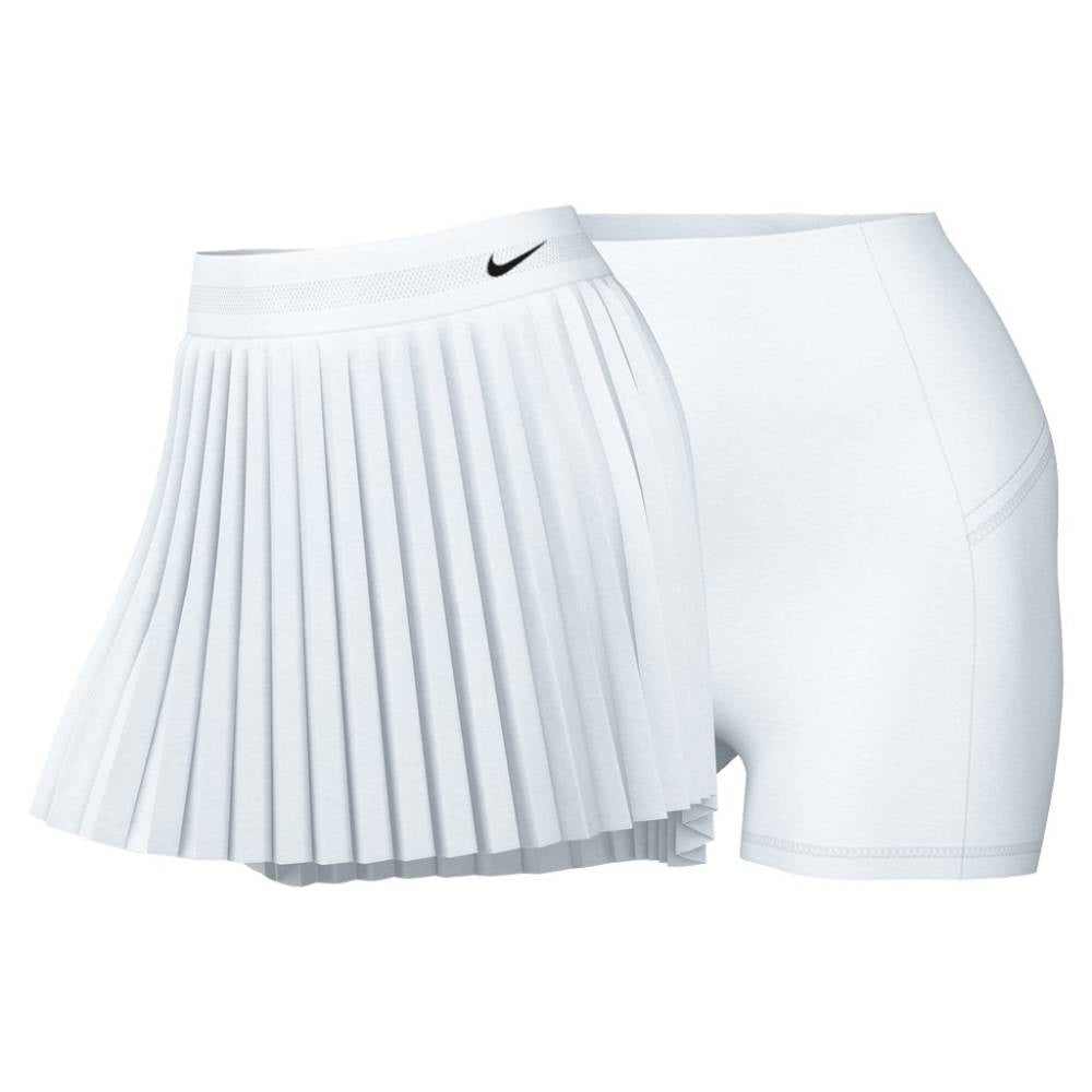 Nike Women's Dri-FIT Printed Club Skirt (White/Black) - RacquetGuys.ca