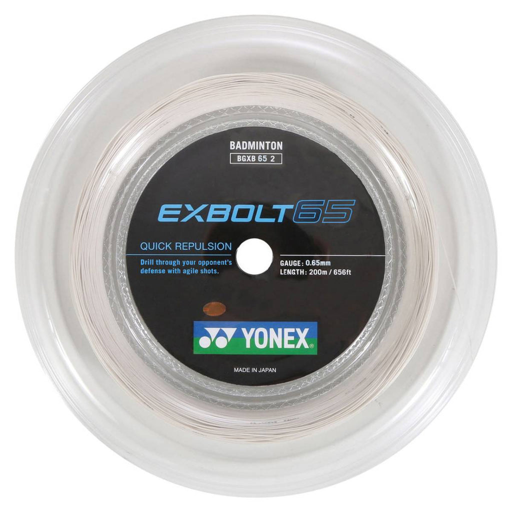 Yonex BG Exbolt 65 Badminton String Reel (White) - RacquetGuys.ca